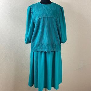 CUE FASHIONS MADE IN USA VINTAGE 80s WOMEN DRESS SIZE 20W